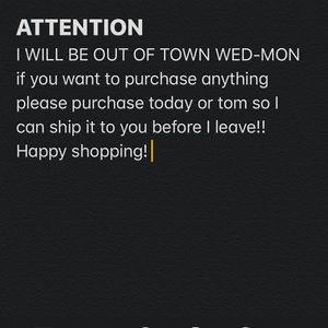 ATTENTION! Going out of town!